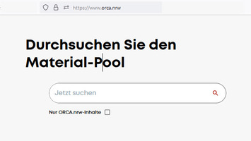 Screenshot der Seite www.orca.nrw